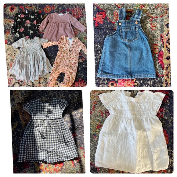 Lot of 7 size 12-18 dresses - zara, old navy, gymboree - Picture 1 of 14